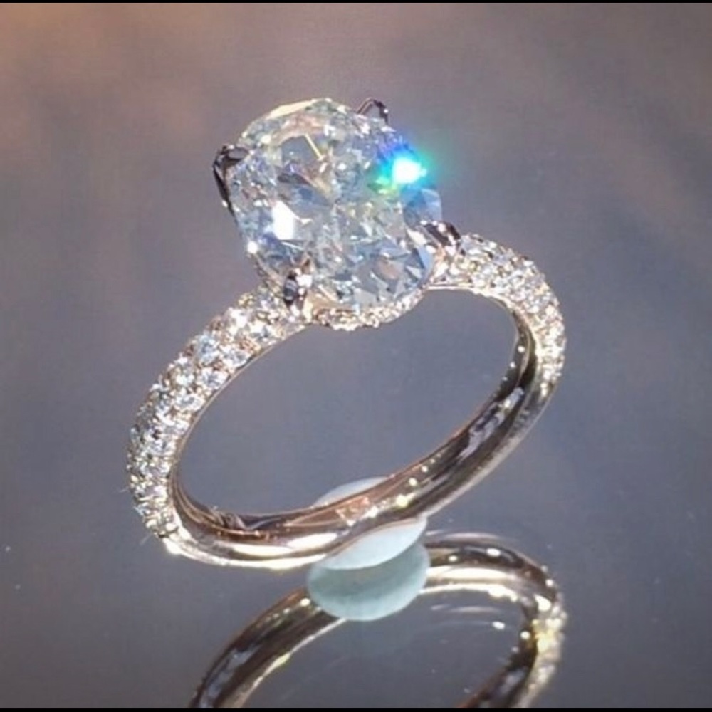 3ct diamond paved ring